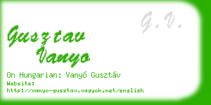gusztav vanyo business card